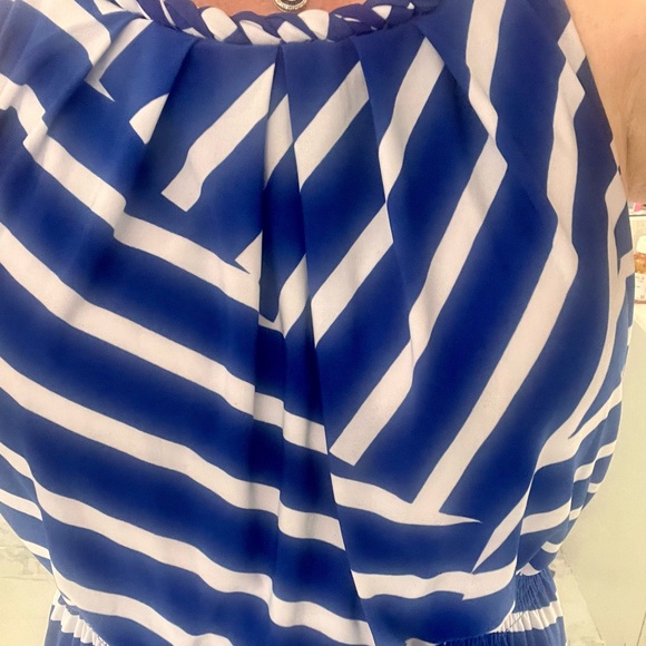 Chicos size 2 (large) royal blue and white maxi dress. chevron long. 12 - Picture 4 of 10